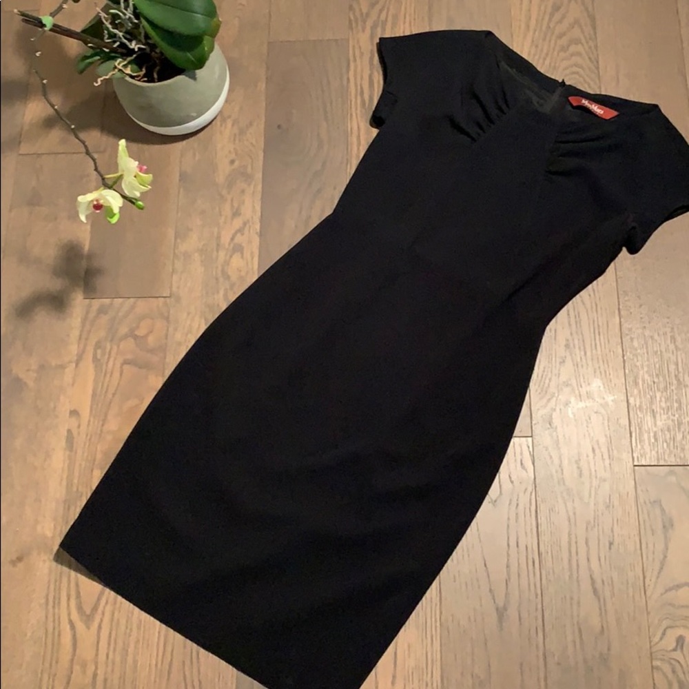 MaxMara studio black crepe dress-sz 8-44 IT